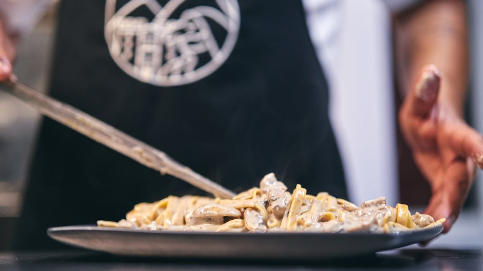 Pâtes à la Crème de Champignons